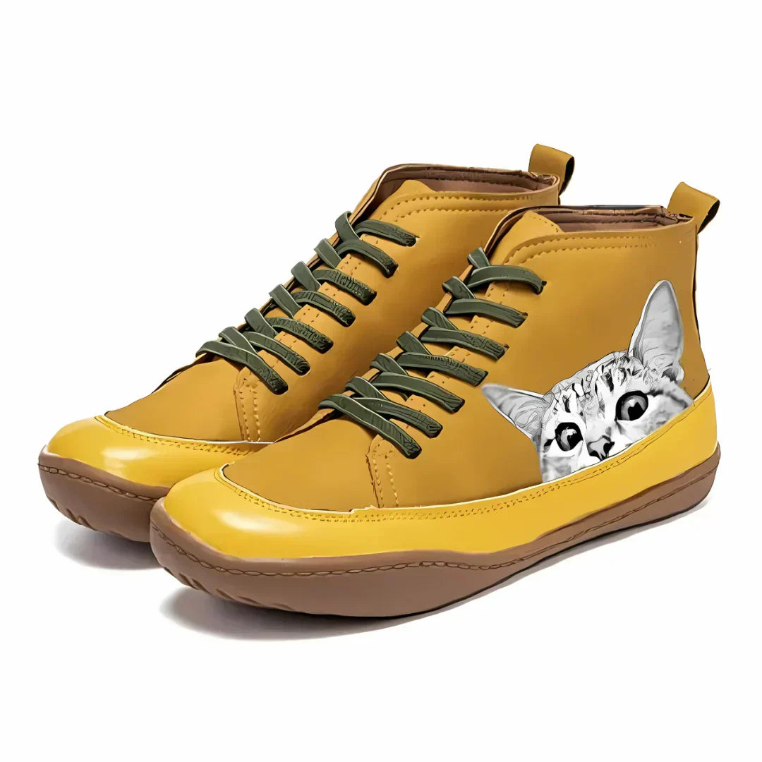Mirie - Elegant Ankle Boots for Cat Lovers
