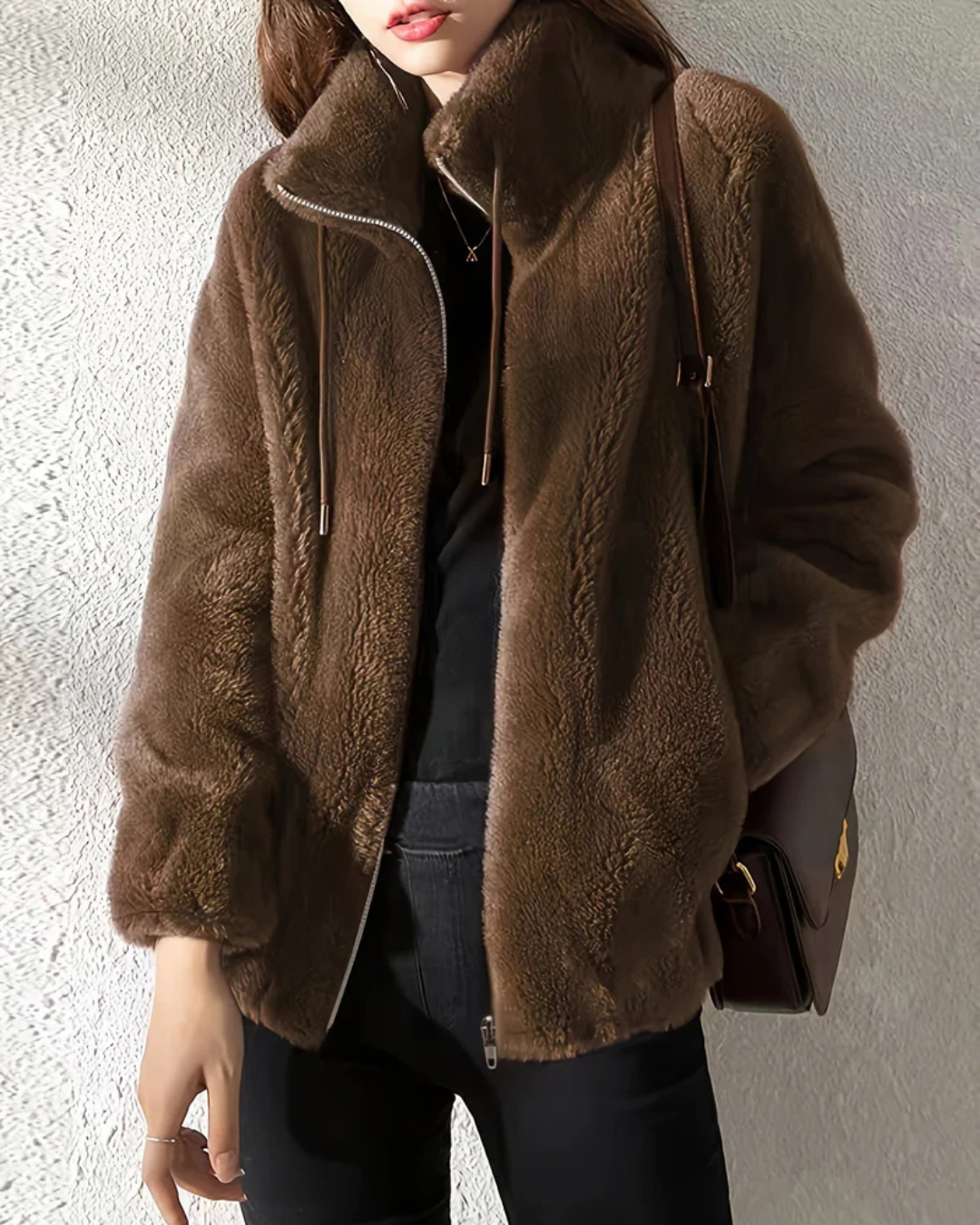 Luna Relaxed-Fit Avelora Cozy Zip Jacket | Effortless Warmth Meets Everyday Style