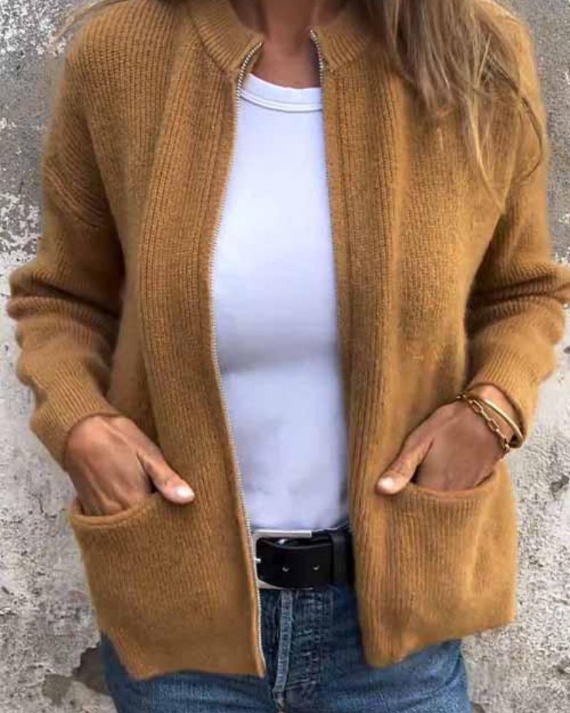Andrea - Everyday Cardigan With Zipper