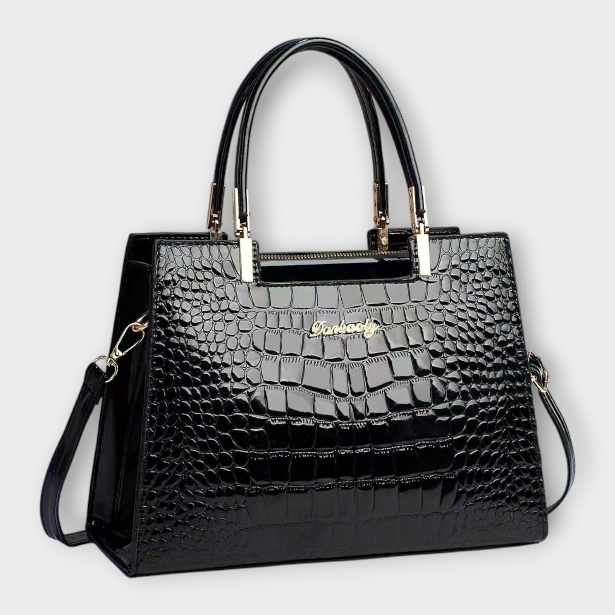 Maison Verdelle - Shiny Crocodile Skin Pattern Handbag