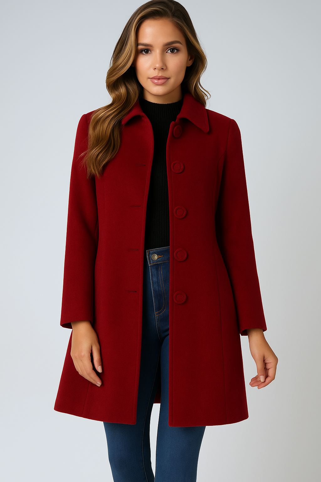 Luna Women's Single Breasted Winter Trench Coat
