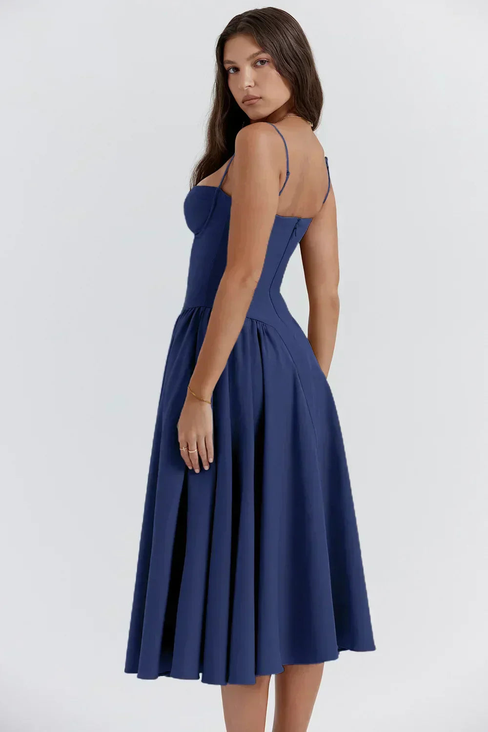 Joanne - Sophisticated sleeveless corset dress