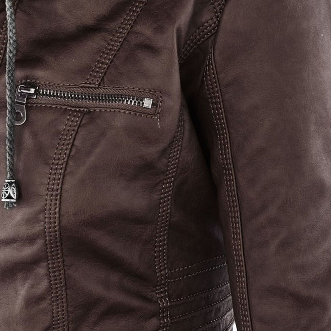 Amelia Slim-Fit Faux Leather Jacket | Effortless Style, All-Day Ease