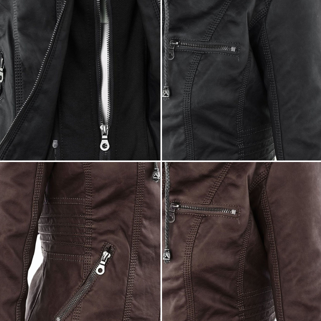 Amelia Slim-Fit Faux Leather Jacket | Effortless Style, All-Day Ease