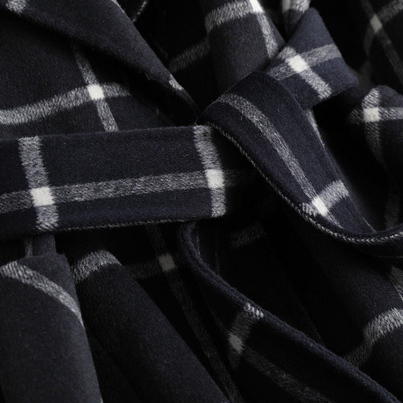 Luna Retro Lapel Black Tweed Coat | Vintage Elegance Meets Modern Strength