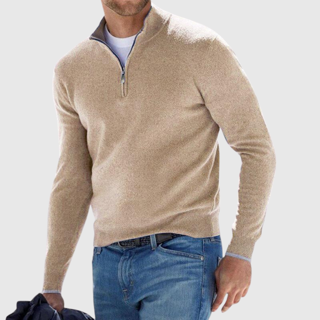 Adrian™ Zip-Up Pullover | Refined Warmth & Timeless Style