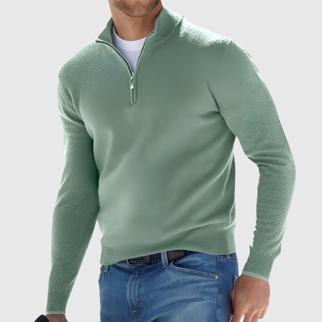Adrian™ Zip-Up Pullover | Refined Warmth & Timeless Style