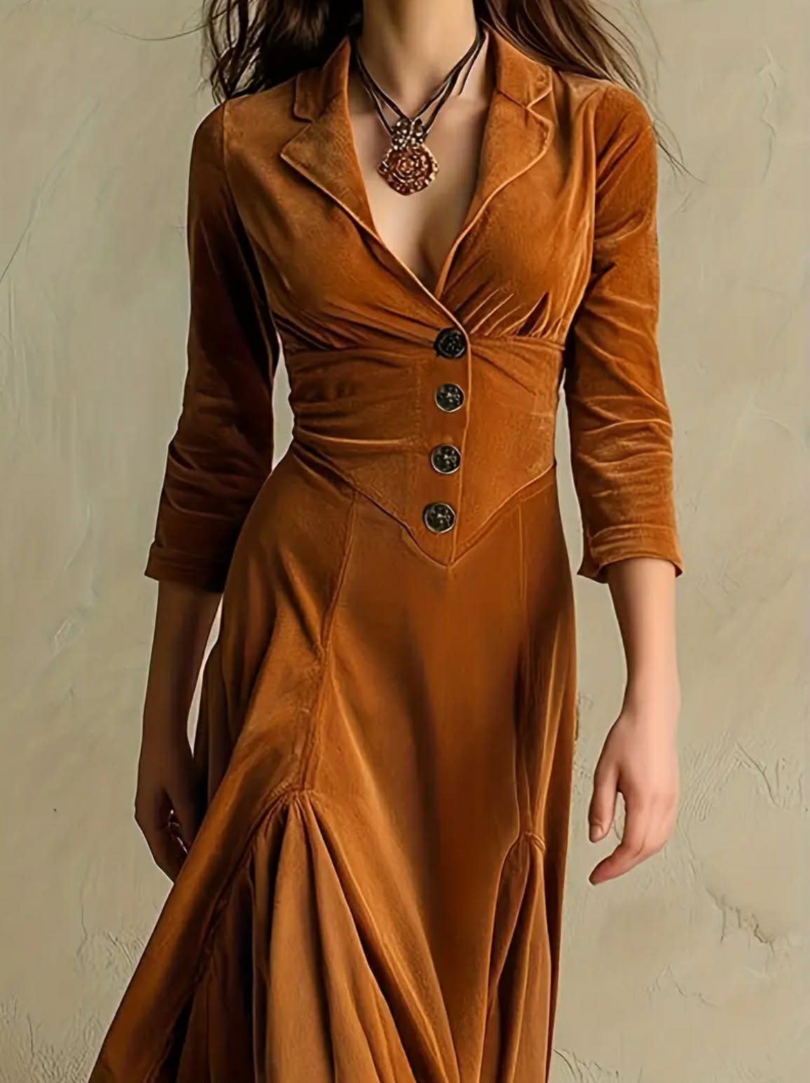 Selina - Elegant Velvet Maxi Dress