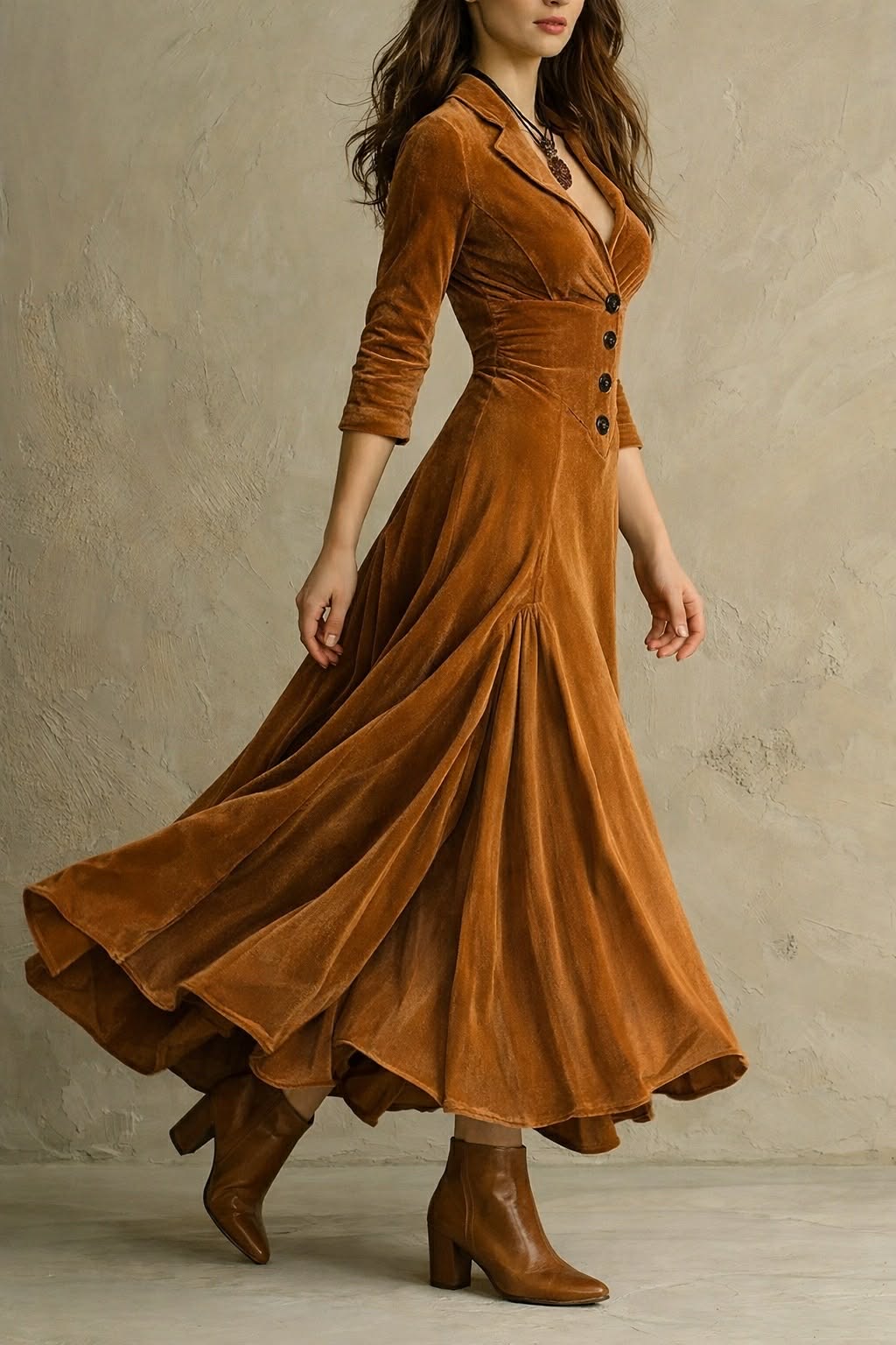 Selina - Elegant Velvet Maxi Dress