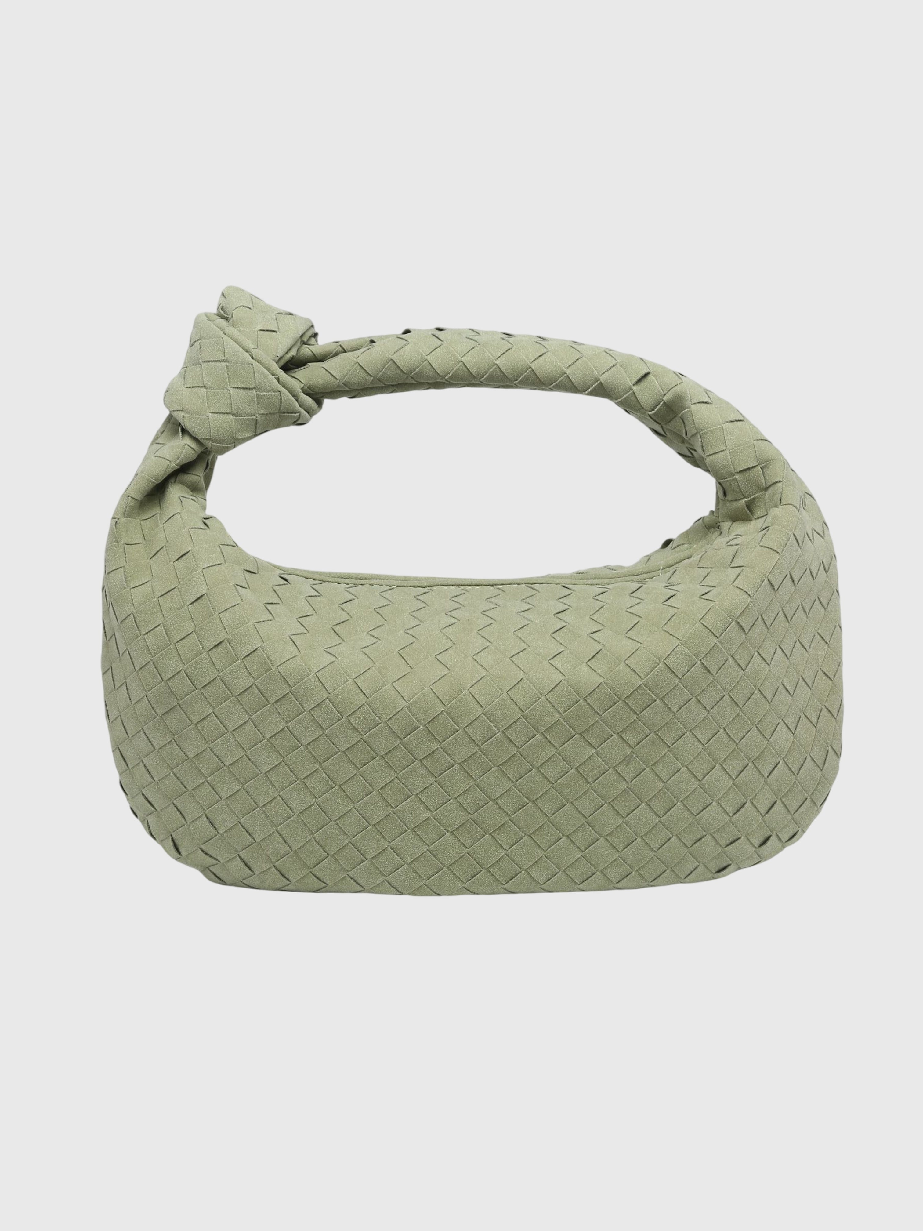 Celeste | Knotted Braided Medium Suede Bag
