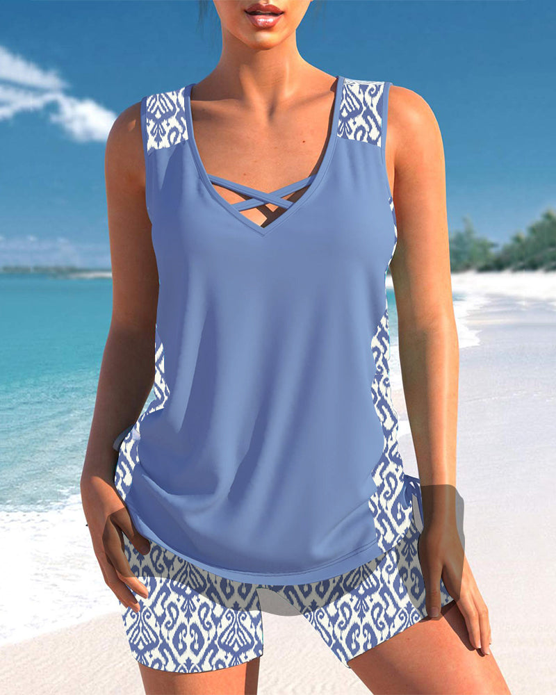 Lucinda - Tankini Featuring Geometric Print
