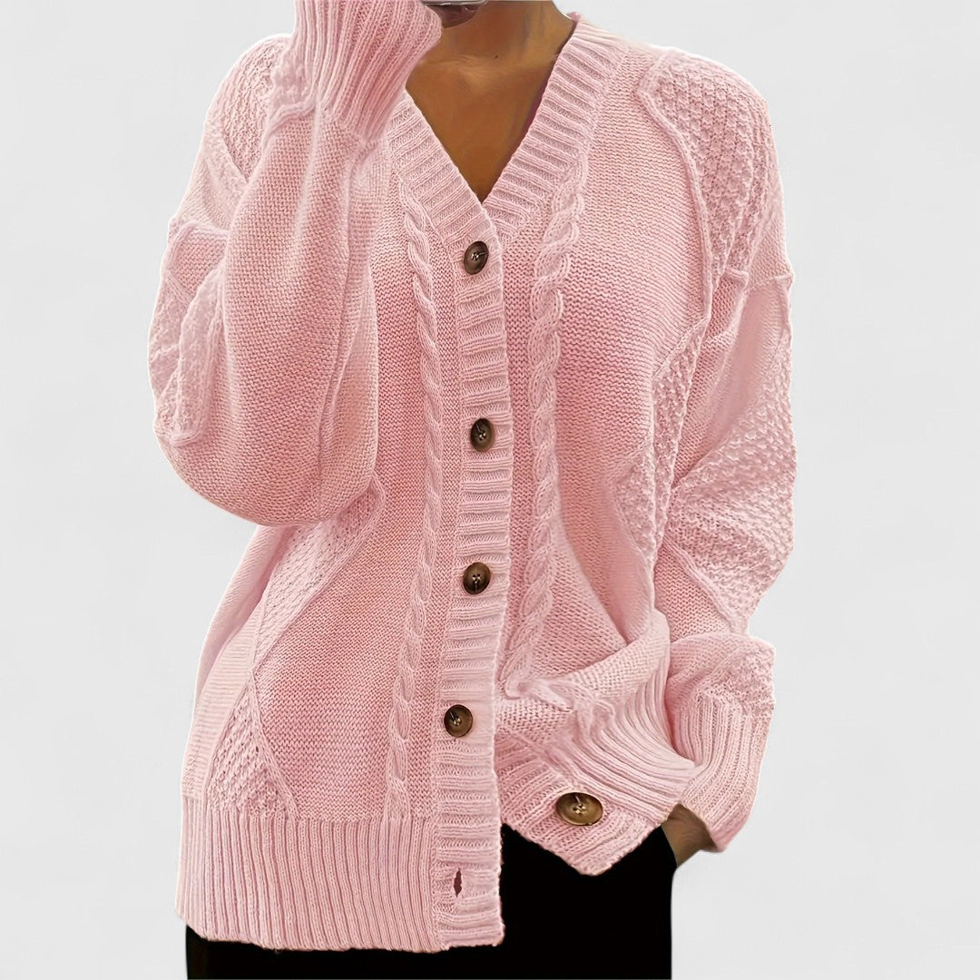 Frida - Elegant V-Neck Cardigan