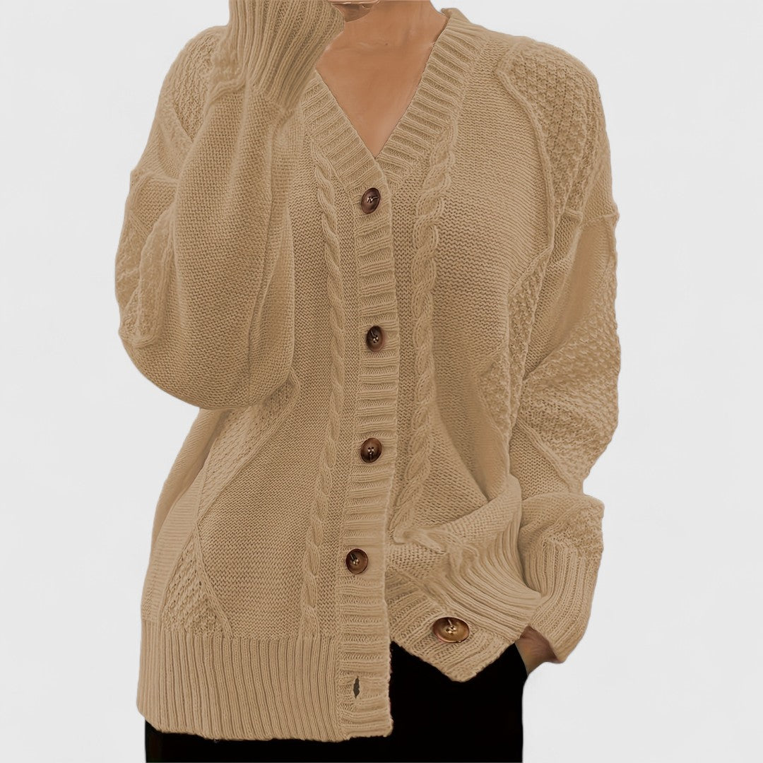 Frida - Elegant V-Neck Cardigan