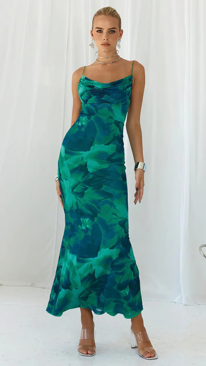Ainsley - Sleeveless Club Party Bodycon Maxi Dress