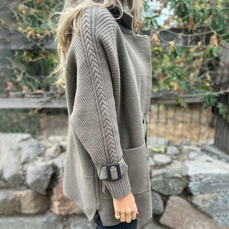 Sola - Elegant Warm Mid-Length Coat