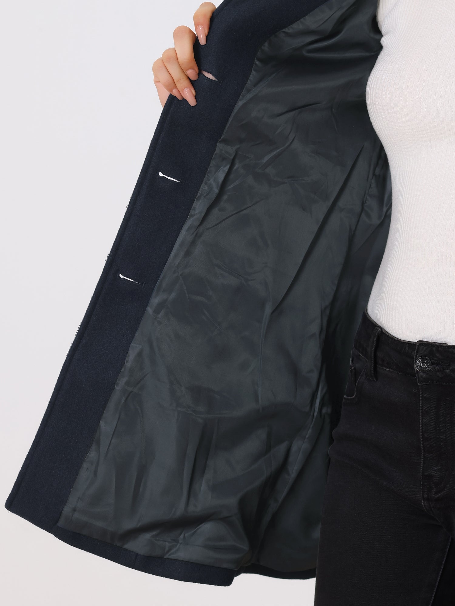 Luna Women's Single Breasted Winter Trench Coat