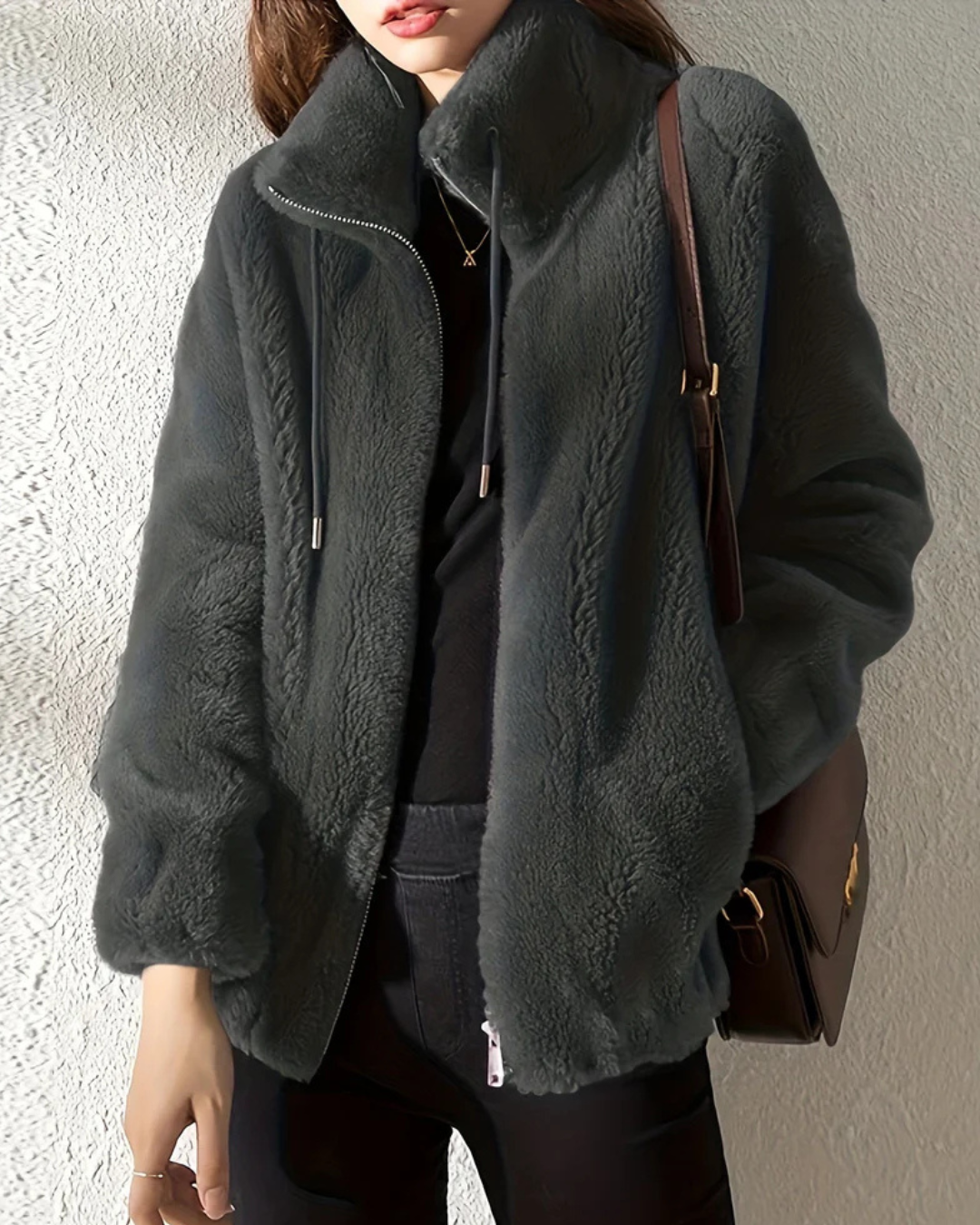 Luna Relaxed-Fit Avelora Cozy Zip Jacket | Effortless Warmth Meets Everyday Style