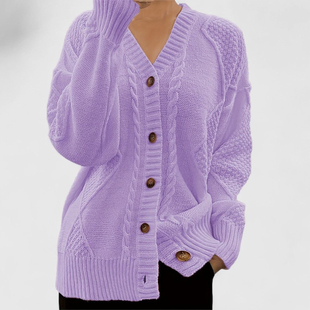 Frida - Elegant V-Neck Cardigan