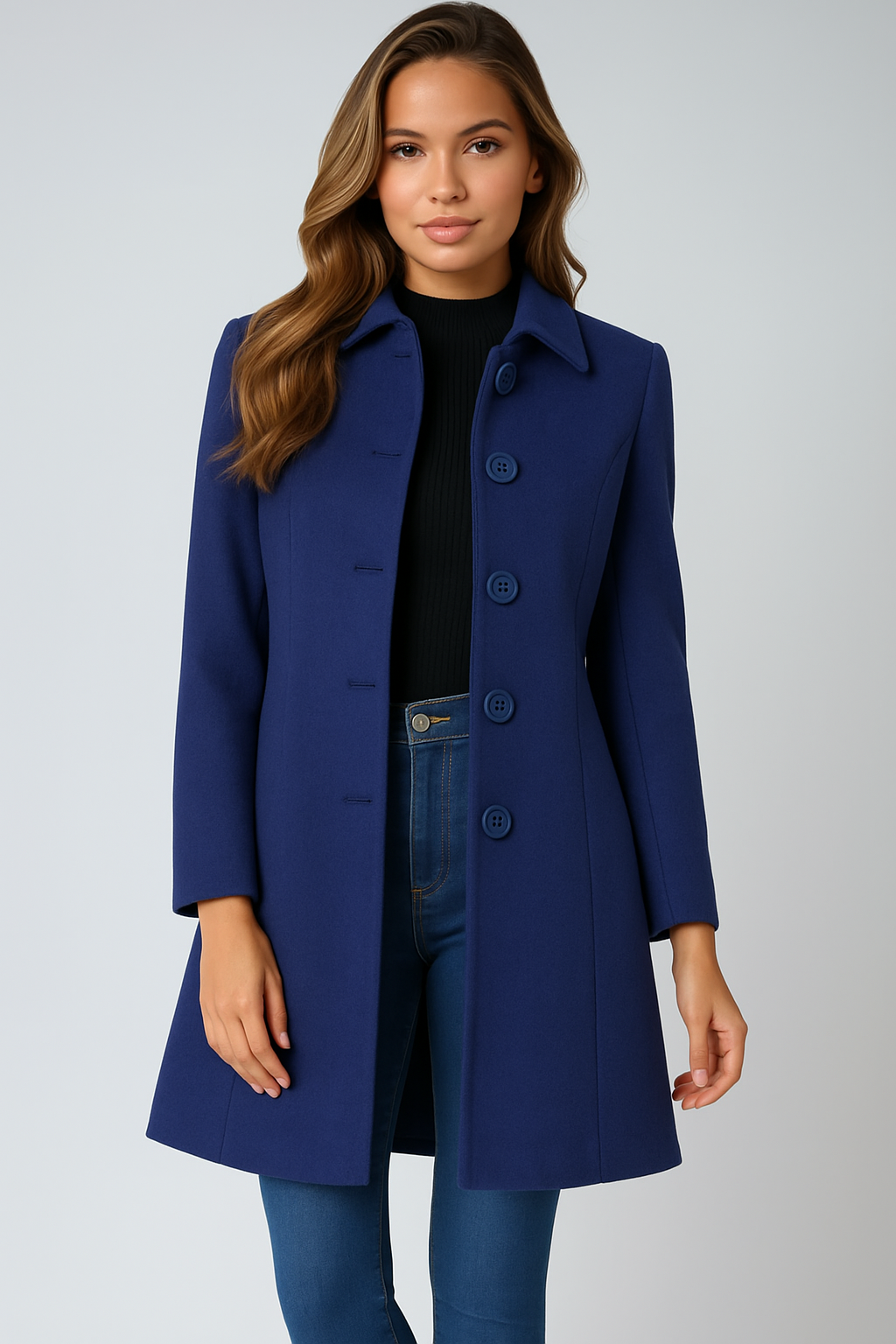 Luna Women's Single Breasted Winter Trench Coat