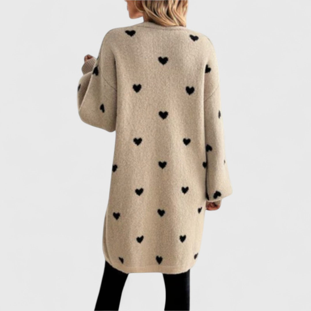 Julia - Cardigan with Heart Pattern