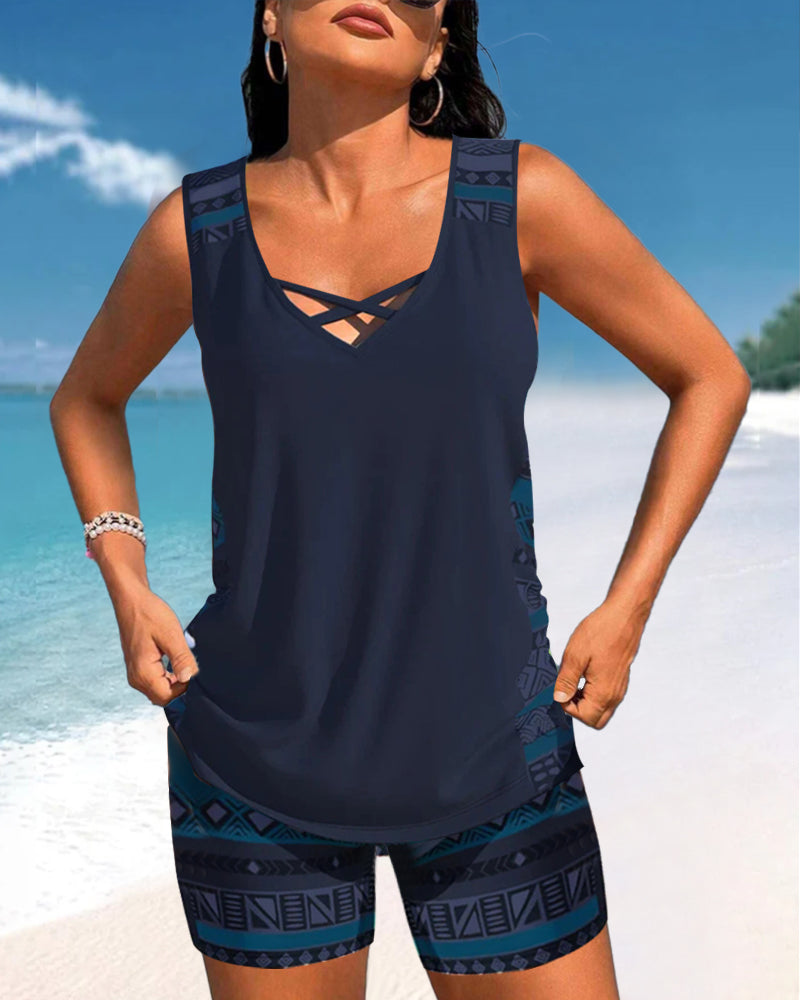 Lucinda - Tankini Featuring Geometric Print