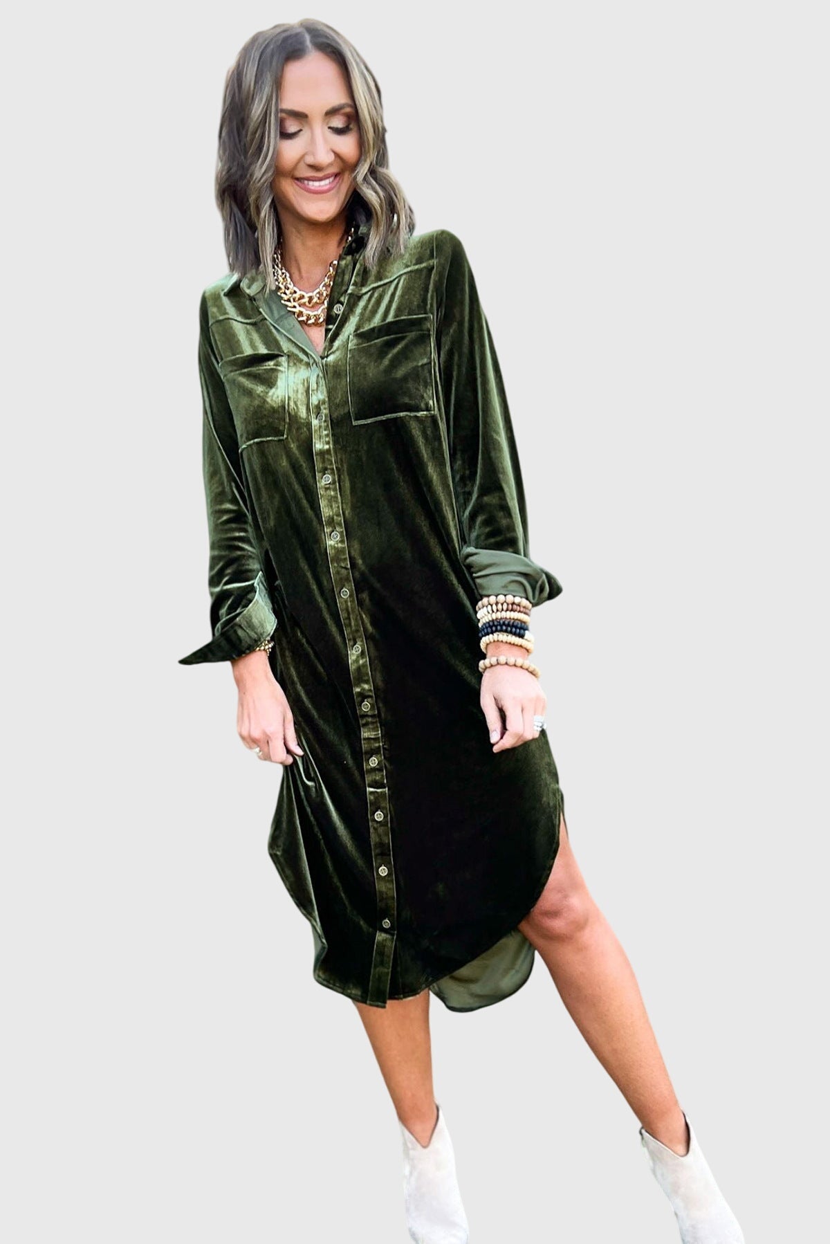 Camille - Casual Velvet Dress