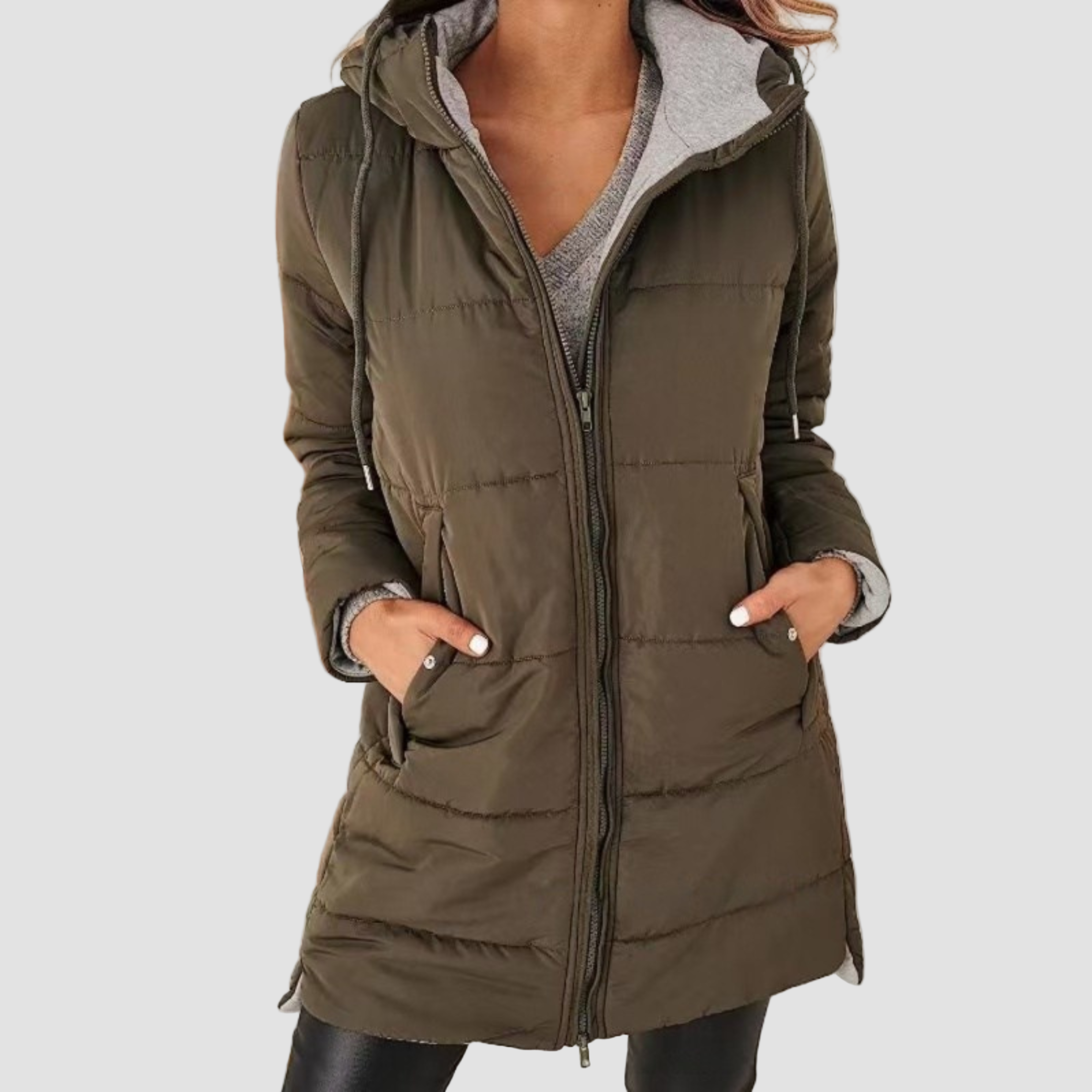 Luna Ainsley Hooded Puffer Down Jacket Cozy Warmth with Modern Elegance