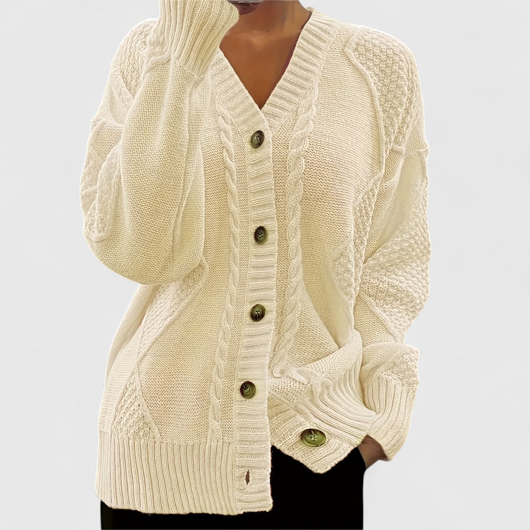 Frida - Elegant V-Neck Cardigan