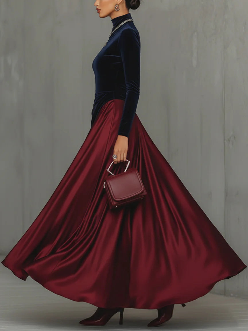 Clara | Velvet & Satin Gown