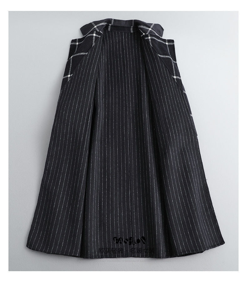 Luna Retro Lapel Black Tweed Coat | Vintage Elegance Meets Modern Strength