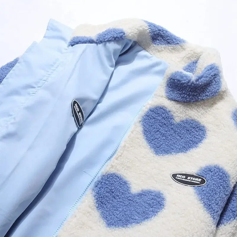 Elena™ Reversible Heart Jacket | Elegant Comfort & Two-in-One Style