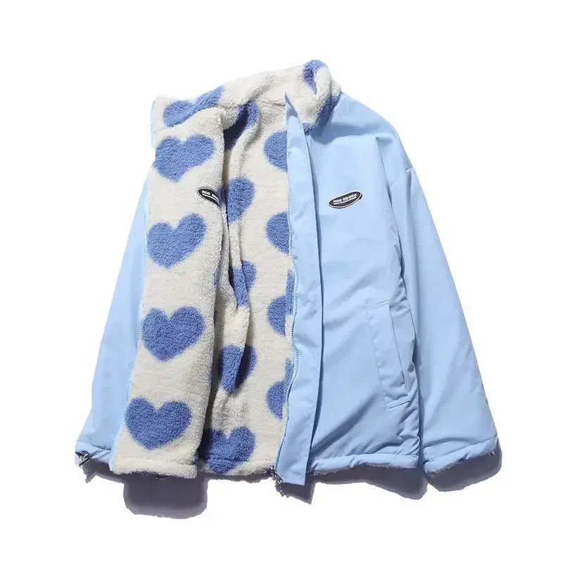Elena™ Reversible Heart Jacket | Elegant Comfort & Two-in-One Style