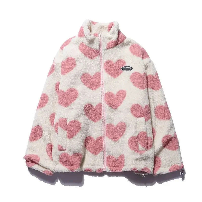 Elena™ Reversible Heart Jacket | Elegant Comfort & Two-in-One Style