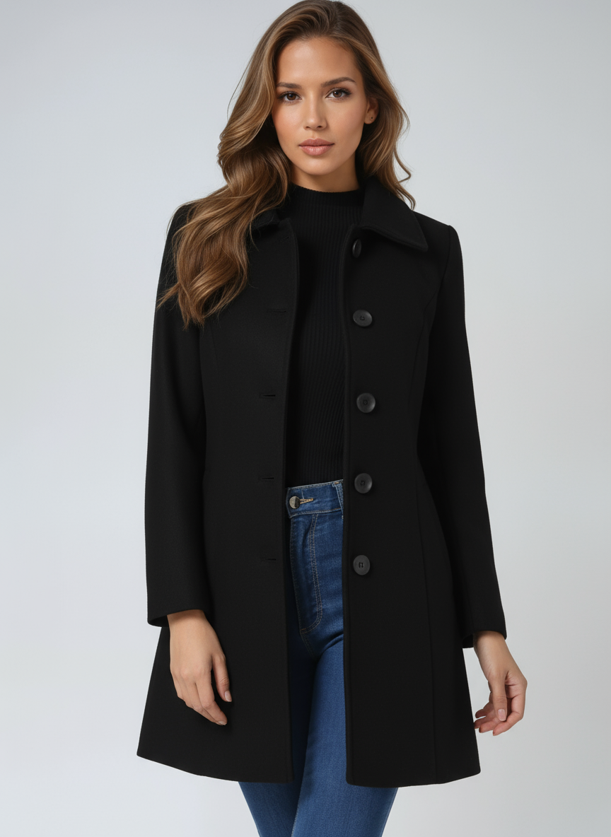 Luna Women's Single Breasted Winter Trench Coat