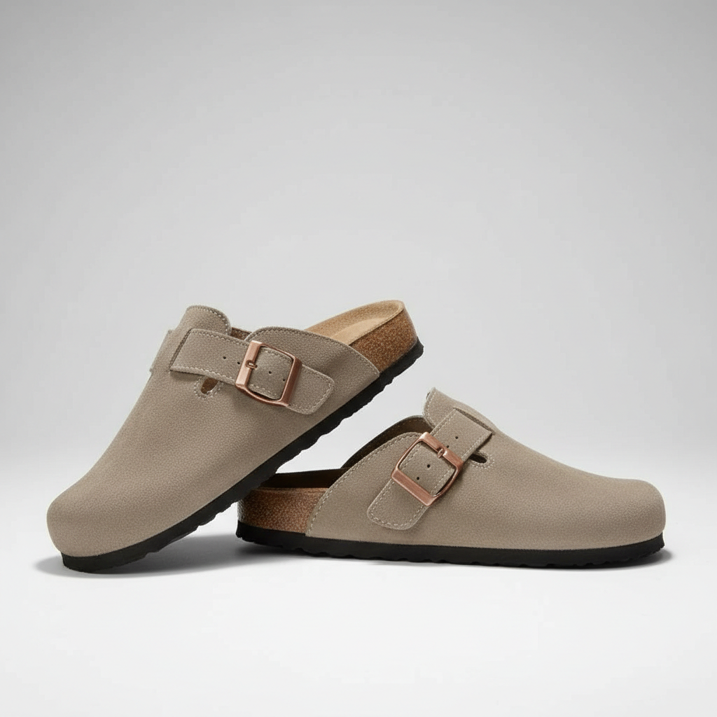 BIRKENSTOCK Boston Soft Footbed Suede Clog Light Brown