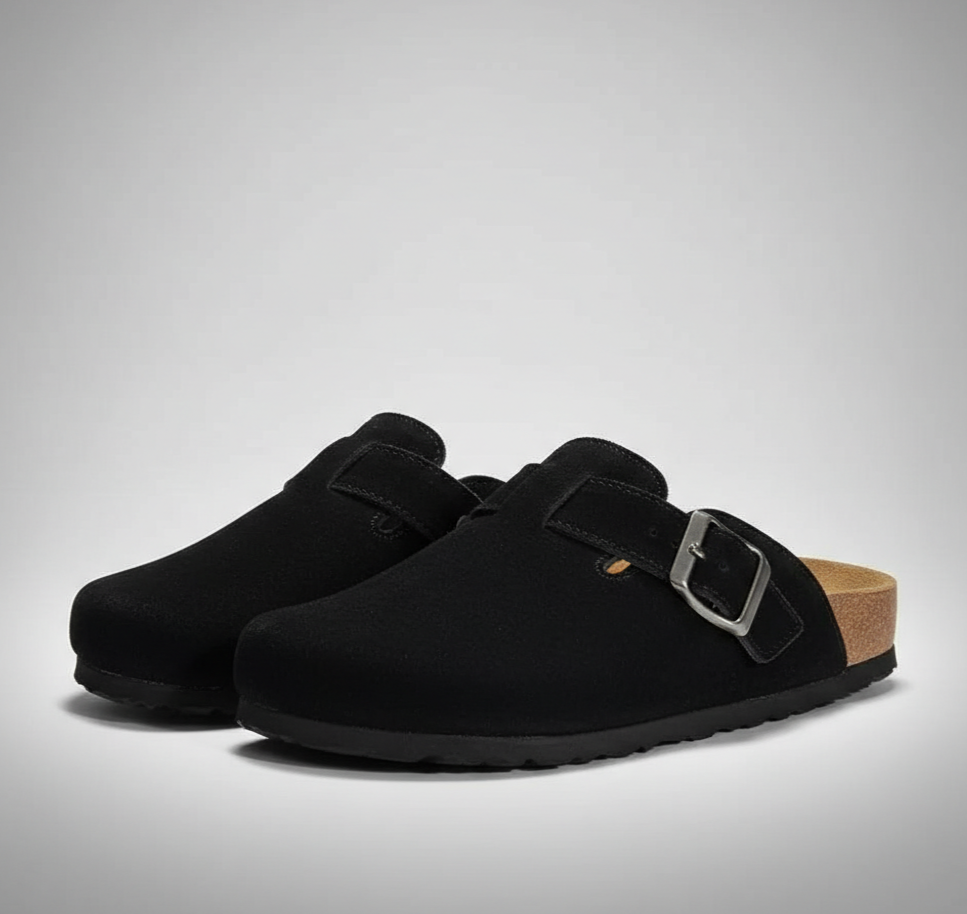 BIRKENSTOCK Boston Soft Footbed Suede Clog Light Brown