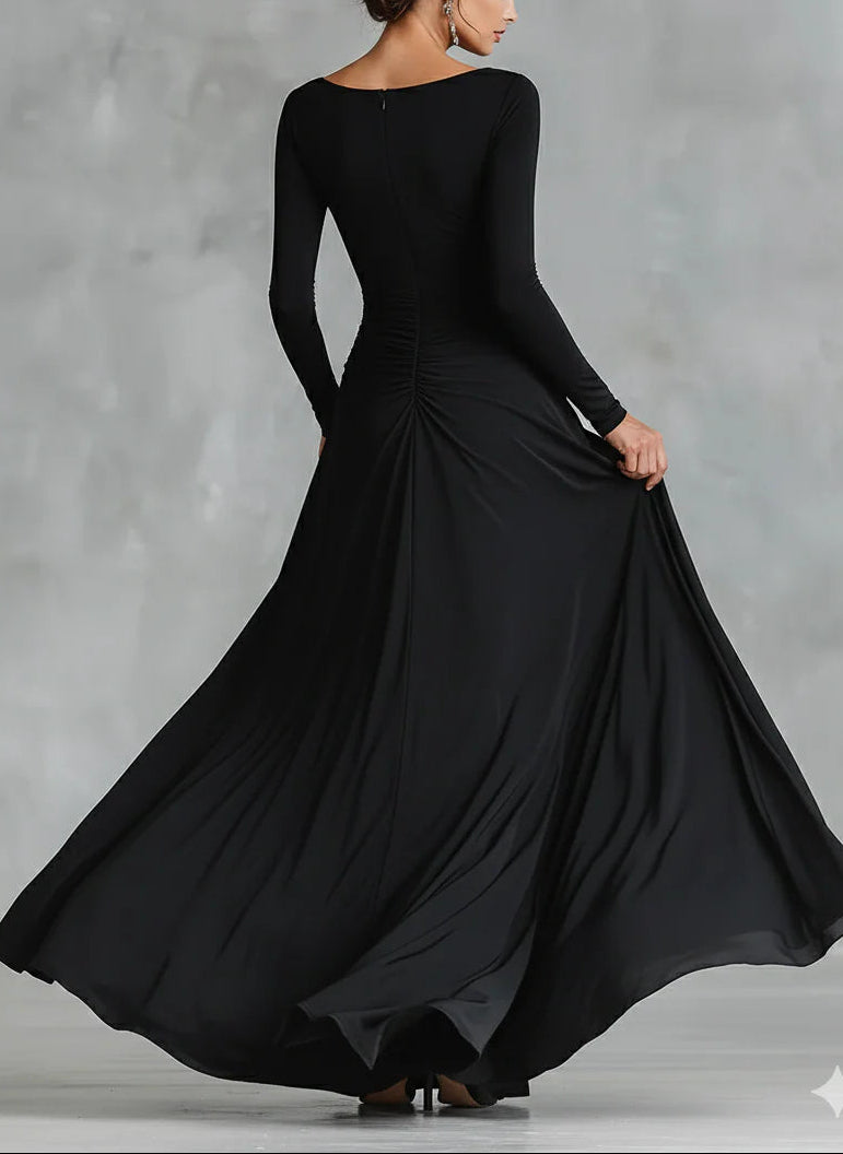 Vanera | Long Boat-Neck Dress