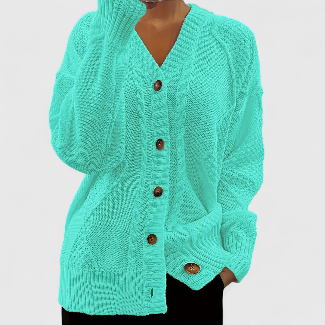 Frida - Elegant V-Neck Cardigan