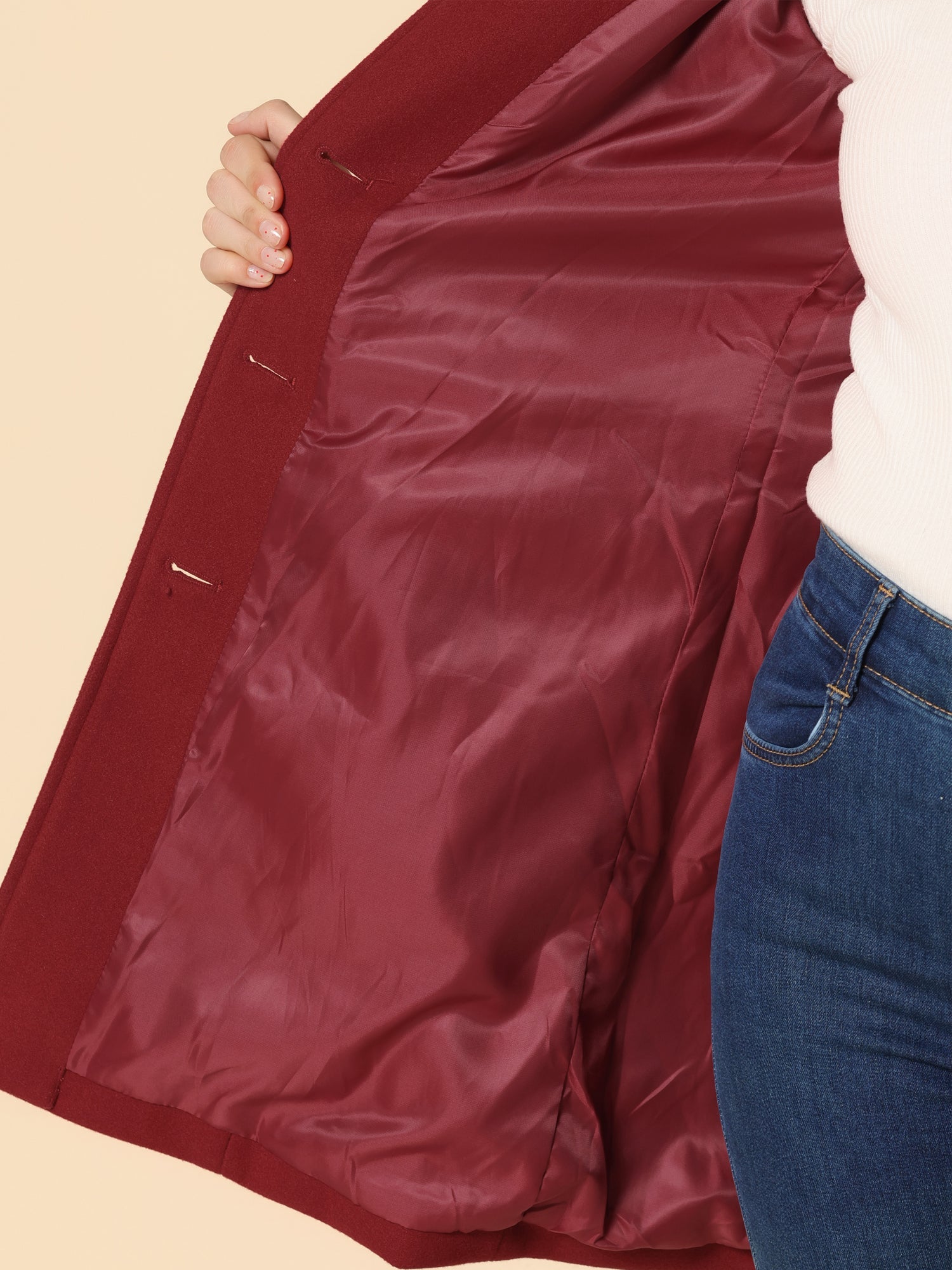 Luna Women's Single Breasted Winter Trench Coat