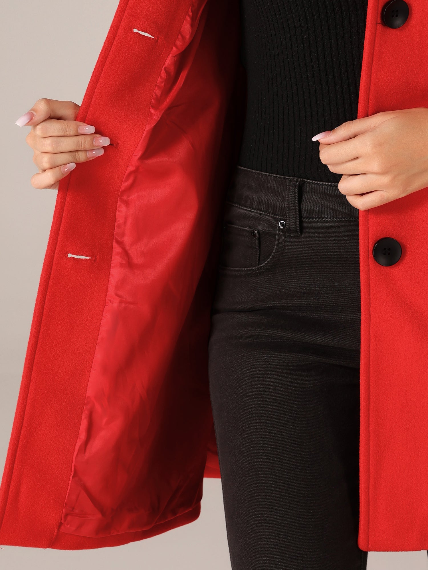 Luna Women's Single Breasted Winter Trench Coat